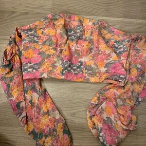 Wild Fable Multicolor Floral Crop Top